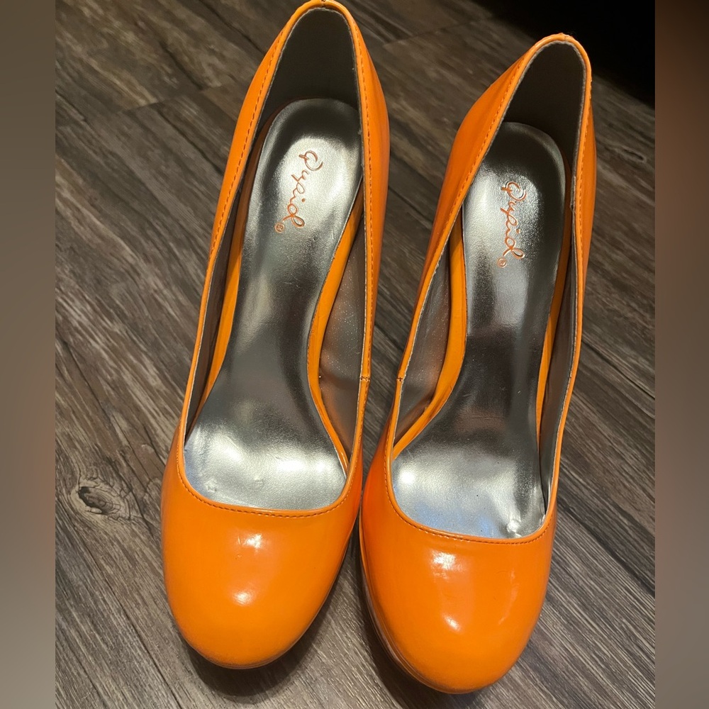 Vibrant orange heels